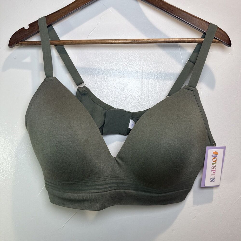 Joyspun Wirefree Bra Size XXXL Olive Green NWT